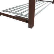 Lavica s botníkom, čokoládová/tmavohnedá, LANGELLA