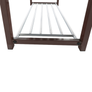 Lavica s botníkom, čokoládová/tmavohnedá, LANGELLA