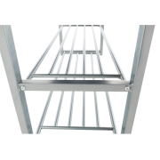 Lavica s botníkom, béžová/sivá, LANGELLA