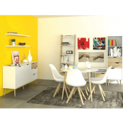 Regál so šuplíkom, dub sonoma/biela, OSLO 75385