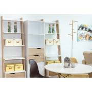 Regál so šuplíkom, dub sonoma/biela, OSLO 75385