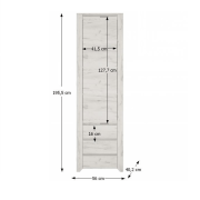 Skriňa typ 10, biela craft, ANGEL