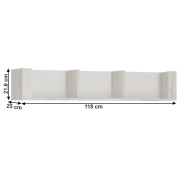 Polica typ 61, biela craft, ANGEL