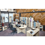 Zasadací stôl s oblúkom 150, dub sonoma, TEMPO ASISTENT NEW 022