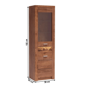 Vitrína, jaseň svetlý, INFINITY I-04