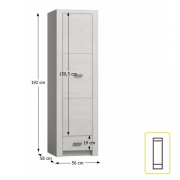 Skriňa, jaseň biely, INFINITY I-02