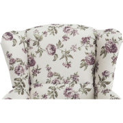 Kreslo ušiak s taburetom, látka rose 18, ASTRID