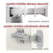 Skrinka horná G 30, vysoký biely lesk/dub sonoma, pravá, LINE