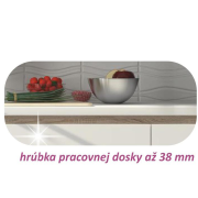 Dolná skrinka D 80, vysoký biely lesk/dub sonoma, LINE