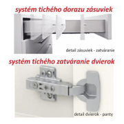 Dolná skrinka D 80 ZL, vysoký biely lesk/dub sonoma, LINE
