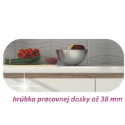 Dolná skrinka D 60S3, vysoký biely lesk/dub sonoma, LINE