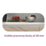 Dolná skrinka DR L, dub sonoma/biela , LINE