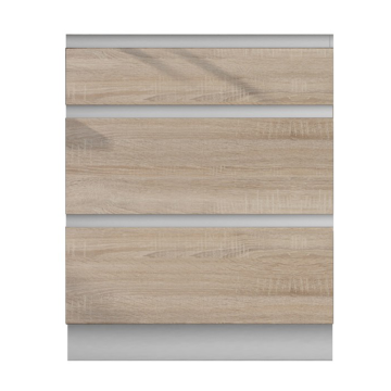 Dolná skrinka D 60S3, dub sonoma/biela, LINE