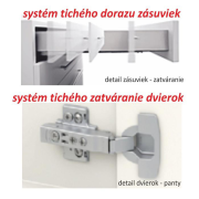 Dolná skrinka D 80 ZL, dub sonoma/biela, LINE