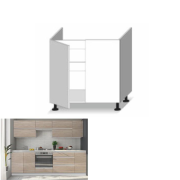 Dolná skrinka D 80 ZL, dub sonoma/biela, LINE