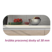 Dolná skrinka D 80 3, dub sonoma/biela, LINE