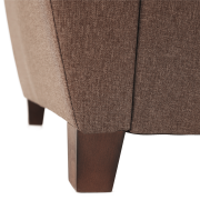 Kreslo, tmavobéžová/vzor, MILO