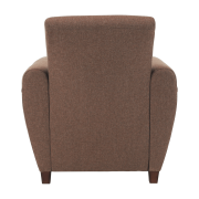 Kreslo, tmavobéžová/vzor, MILO