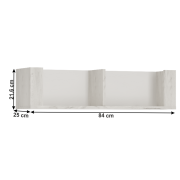 Polica typ 62, biela craft, ANGEL