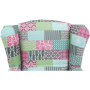 Kreslo ušiak, látka patchwork, CHARLOT