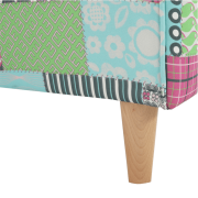 Kreslo ušiak, látka patchwork, CHARLOT