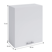 Horná skrinka, biela, ľavá, FABIANA W - 60