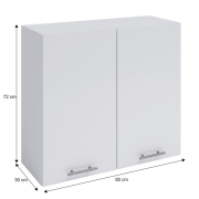 Horná skrinka, biela, FABIANA W - 80