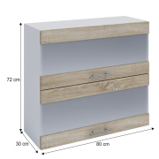 Horná skrinka, dub sonoma/biela, FABIANA W80K2S