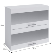 Horná skrinka, biela, FABIANA W - 80K2S