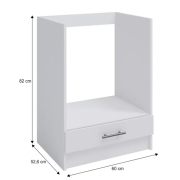 Dolná skrinka, biela, FABIANA S - 60KU