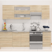 Potravinová skrinka, dub sonoma/biela, pravá, FABIANA S - 60/210