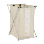 Látkový kôš na bielizeň, sivobéžová, LAUNDRY TYP 1