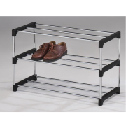 Botník, chróm/čierna, MONTEGO