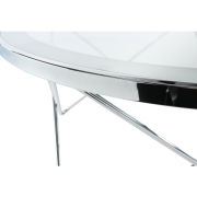 Konferenčný stolík, chróm/číre sklo, LEONEL