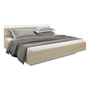 Manželská posteľ, dub sonoma/biela, 160x200, GABRIELA