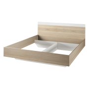 Manželská posteľ, dub sonoma/biela, 160x200, GABRIELA