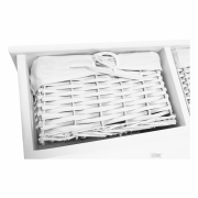 Vešiaková polica s 3 košíkmi, biela, RAFAELLO