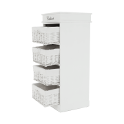 4-šuplíková komoda, biela, BLANCO