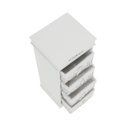 4-šuplíková komoda, biela, BLANCO