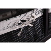 Lavica s vankúšom, 2 košíky, tmavohnedá/béžová/vzor, SEAT BENCH 3