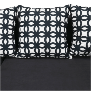 Rohová sedacia súprava, tmavosivá mix, POLARIS NEW