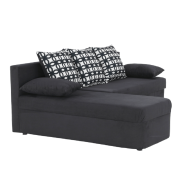 Rohová sedacia súprava, tmavosivá mix, POLARIS NEW