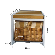 Komoda, biela/medová, GINGER 3 NEW