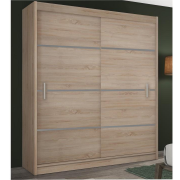 Skriňa s posúvacími dverami, dub sonoma/sivá, MERINA 203