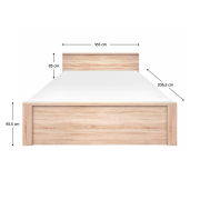 Posteľ, Dub sonoma, NORTY TYP 8