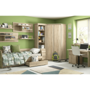 PC stôl 1D1S/120, dub sonoma, NORTY TYP 12