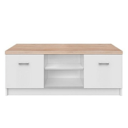 RTV stolík 2D, biela/dub sonoma, TOPTY TYP 15