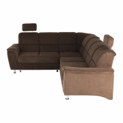 Rozkladacia sedacia súprava, hnedá látka, ľavá, SANTIAGO