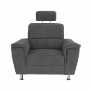 Kreslo, sivá látka, SANTIAGO