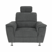 Kreslo, sivá látka, SANTIAGO